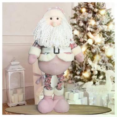 Imagem de Boneco Natal Papai Noel Rosa Perna Ajustável 90cm - Gici Christmas