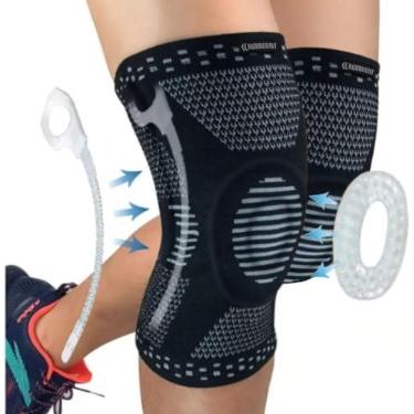 Imagem de Joelheira de Compressão Profissional Snake para Academia Crossfit Musculação Corrida Bike Volei Basquete - Para proteção e recuperação do joelho (GG)