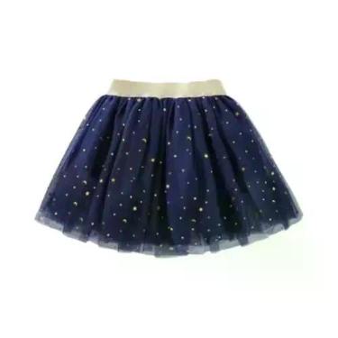 Imagem de Saia Mini Tutu De Algodão Com Renda Para Meninas, Com Estrelas E Glitt