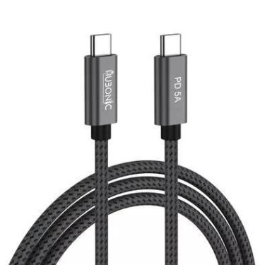 Imagem de Cabo Hubonic USB C Para USB C 3.2, Gen2, De 20 Gbps, 2 Metros, Carregamento Rápido, Pd100w, PC, Celular, Tablets. Laptops