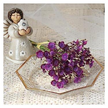 Imagem de Vaso com 40 cabeças buquê de flores artificiais de plástico feito à mão, planta falsa, Gypsophila floral, para casamento, casa, decoração de mesa, vaso (G)