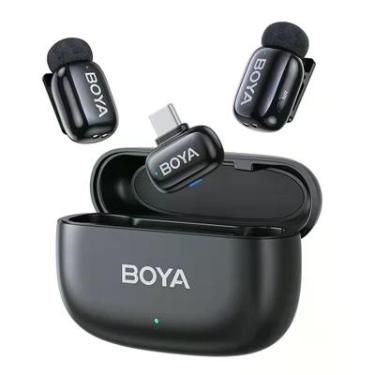 Imagem de Microfone Sem Fio Boya Boya Mini-14 Usb C Lapela Preto