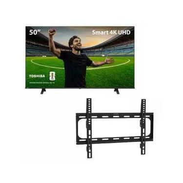 Imagem de Kit Smart TV DLED 50" 4K Wi-Fi Toshiba + Suporte Fixo para TV de 23" a 60" Multi - TB029MK TB029MK