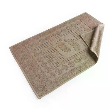 Imagem de Toalha De Piso Wave Gramatura 700g/m² Antiderrapante 01 Peça 100% Algodão - Amêndoa