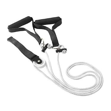 Imagem de Dynwave Polia de ombro sobre a porta, sistema de ombro, equipamento de exercício de braço de montagem de ancoragem de porta para treinamento de, BRANCO