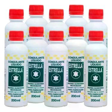 Imagem de Kit 10 Coalho Estrella Liquido 200ml - Estrela