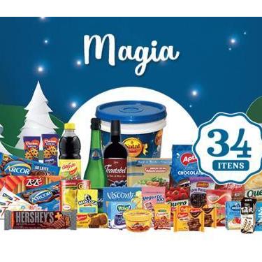 Imagem de cesta de natal magia 34 itens - supermf