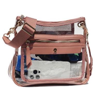 Imagem de ESVAN Bolsas Transparentes Crossbody Para Mulheres, Bolsa Aprovada Estádios, Shows, Eventos, Sacola Plástica Transparente