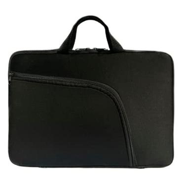 Imagem de Capa Case Bolsa Notebook Com Bolso Slim Prática Reforçada Ziper Duplo - Preto 11 polegadas