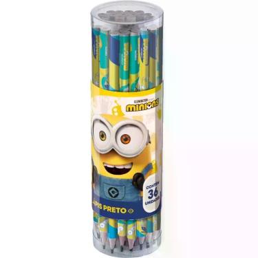 Imagem de Lapis Preto Redondo Decorado Minions 2CORES POTE-36 - Summit