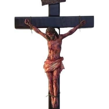 Imagem de Crucifixo Realista Feito à Mão, Crucifixo Realista Para Meditação Cruz De Parede Crucifixo De Paixão Cruzada Sagrada Paixão Cruz Para Decoração De Parede Para Casa Cruz Int, A