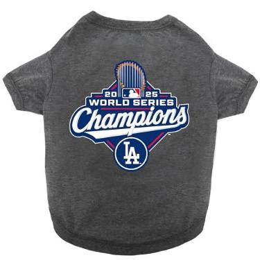 Imagem de Pets First MLB Los Angeles Dodgers 2025 World Series Campeão, Camiseta Winning Baseball Cat Outfit Tamanho PP