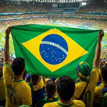 Imagem de Bandeira Brasil Grande Copa Do Mundo Torcedor De 90cmx140cm - Genérico