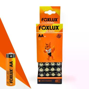 Imagem de Pilha Zinco AA Pequena Foxlux 1,5V R6 Kit com 80