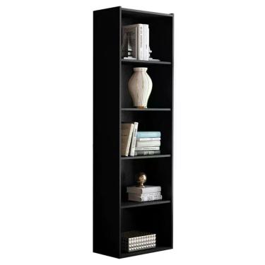 Imagem de Estante Para Livros Decorativa 4 Prateleiras Luiza Preto