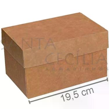 Imagem de Caixa Kraft para Presente 10 unid - K51 - 19,5 x 13,5 x 11 cm - KARREI