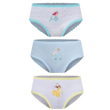 Imagem de Kit 3 Calcinha Infantil Lobinha Princesas 18201-089, Sortido 0938, G