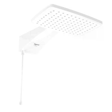 Imagem de Chuveiro Elétrico Eletrônico Polo 5000W de Parede Controle de Temperatura Branco Zagonel 220V