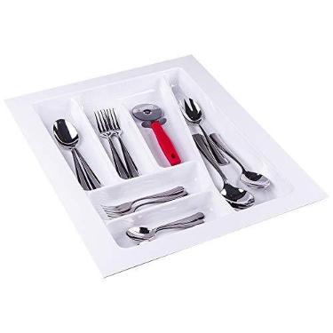 Imagem de Divisoria De Talheres Para Gavetas De Cozinha - 10176 - Branca - 34,5 x 44cm a 43 x 51cm