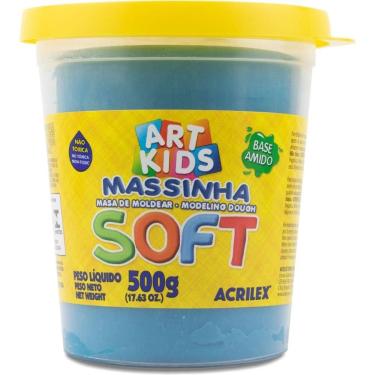 Imagem de Massa para Modelar SOFT 500G.AZUL Bs.amido - Acrilex
