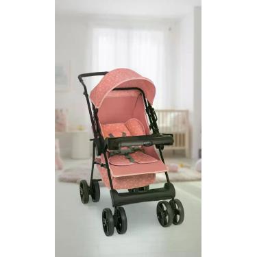 Imagem de Carrinho de Bebê Travel System Reclinável Rosa - Congratulations Store