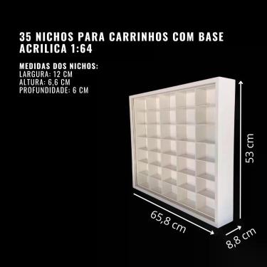 Imagem de Expositor para 35 carrinhos com base acrilica 1:64 02-1 - Genérico, Br