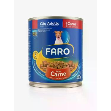 Imagem de Ração Úmida Faro Cão Adulto Sabor Carne Beef Flavor 280g - Completa e 