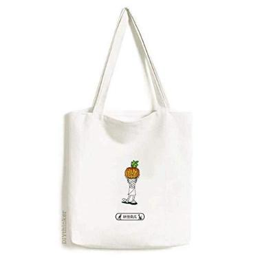 Imagem de Bolsa de lona de Halloween Monster Pumpkin Horus, bolsa de compras, bolsa casual