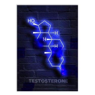 Imagem de Placa Quadro Decorativo Composição Química Testosterona Decoração Escritório Ciência Poster