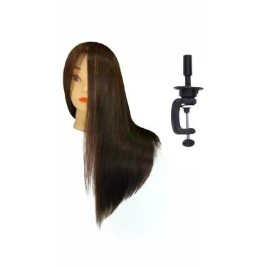 Imagem de Manequim Cabelo Humano Treino Corte Penteado 45cm - Congratulations St