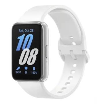 Imagem de Pulseira Silicone Premium Para Smartwatch Samsung Galaxy Fit 3 (BRANCA)