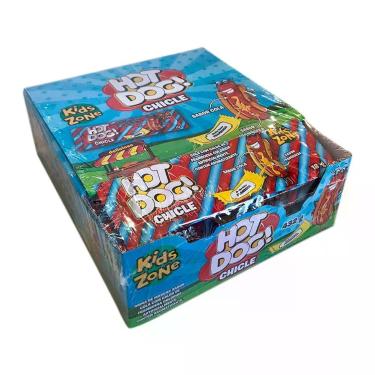 Imagem de Caixa De Chiclete Hot Dog Sabor Cola Kids Zone - 24 Un