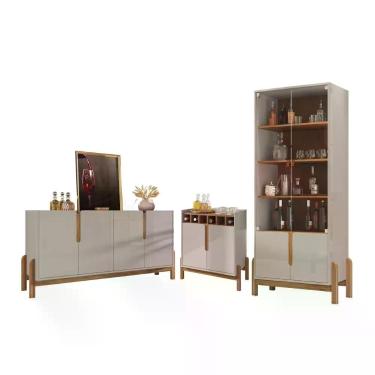Imagem de Conjunto Sala De Estar Completo Seville Off White Cedro