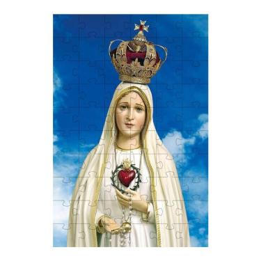 Imagem de Quebra-Cabeça Nossa Senhora de Fátima de 300 peças em MDF - Coleção Te