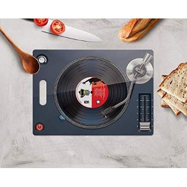 Imagem de Tábua De Carne De Vidro 35x25cm Dj, Beek Geek's Stuff, Tb-dj, Azul