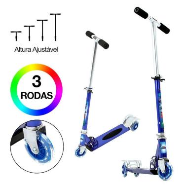 Imagem de Patinete Patrulha Canina 3 Rodas Ajuste de Altura Azul - DM Radical