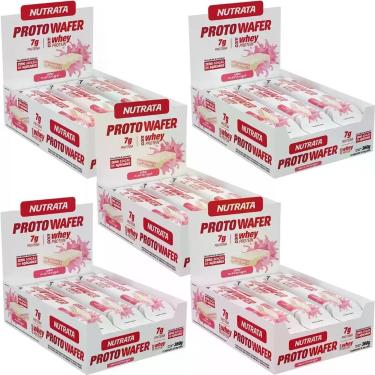 Imagem de Kit 5X Proto Wafer - 12 Unidades De 30g Morango - Nutrata