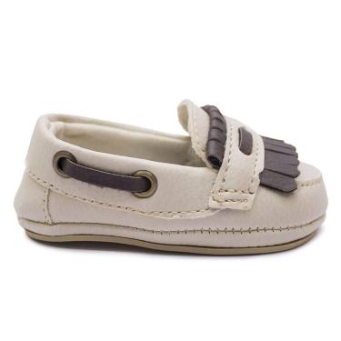 Imagem de Sapatinho Mocassim Bebê Sintético Azul Gelo  Conforto para Batizado 3-