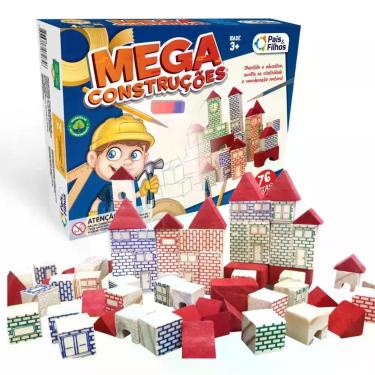 Imagem de Brinquedo para Montar Mega Construcões 76 Peças - Pais E Filhos