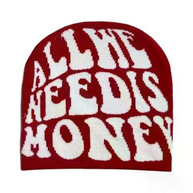Imagem de Gorro De Lã Tricotado Estampado Y2K Unissex, Acessórios De Moda Hip Ho