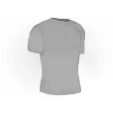 Imagem de Camiseta Lisa Colorida Manga Curta Adulto Pol. Prata - Del France, M