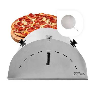 Imagem de Forno de Pizza Costela Médio em Inox para Churrasqueira com Refratário