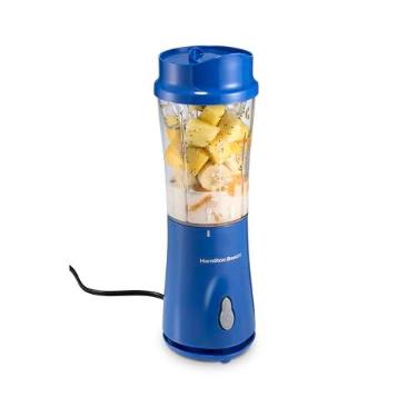 Imagem de Hamilton Beach Liquidificador individual pessoal com tampa de viagem, azul (51132)