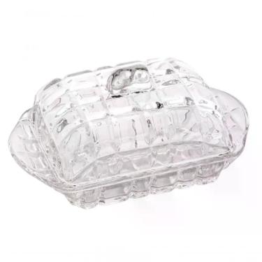 Imagem de Manteigueira De Cristal Tampa Transparente Retangular Lyor