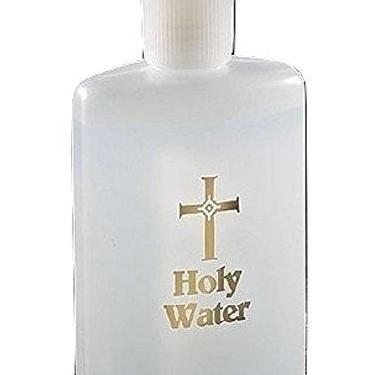 Imagem de Garrafa de Água Sagrada com Bico Giratório - Holy Water Bottle with Flip Spout - 4 Onças - Vidro - Reutilizável - Uso Religioso (Água Benta) - Cerimônias Religiosas, Igrejas