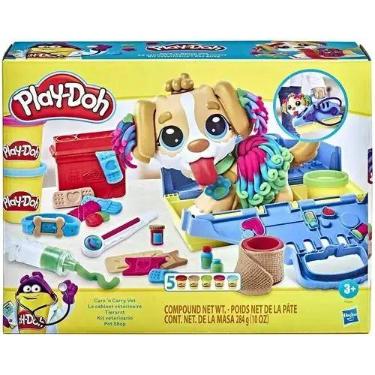 Imagem de Massinha Play-Doh Kit Veterinário Pet Shop - Hasbro, Colorido, Play-Do