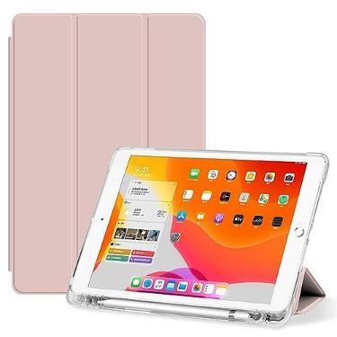 Imagem de Capa protetora para tablet Case Compatible with iPad Mini 4/Mini 5 7.9"（2015/2019） Tablet Case,TPU Slim Cover Auto Wake/Sleep Smart Case w/Pencil Holder Shockproof Cover with Clear Back Shell Estojos