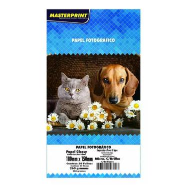 Imagem de Papel Fotográfico Microporoso C/brilho A6 260g 100fls Master Branco - 
