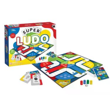 Imagem de Jogo de Tabuleiro Super Ludo 790772 Raciocínio Lógico e Estratégia Pais & Filhos