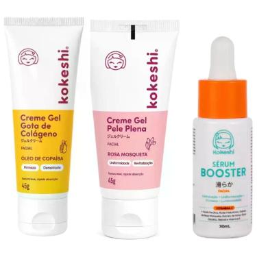 Imagem de Kit 3 Kokeshi Creme Facial + Sérum Booster Vitamina C